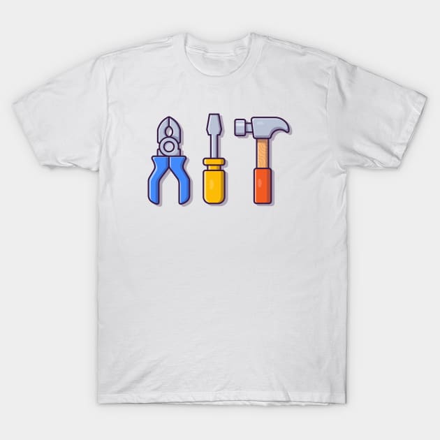 Pliers, Hammer And Screwdriver T-Shirt by Catalyst Labs